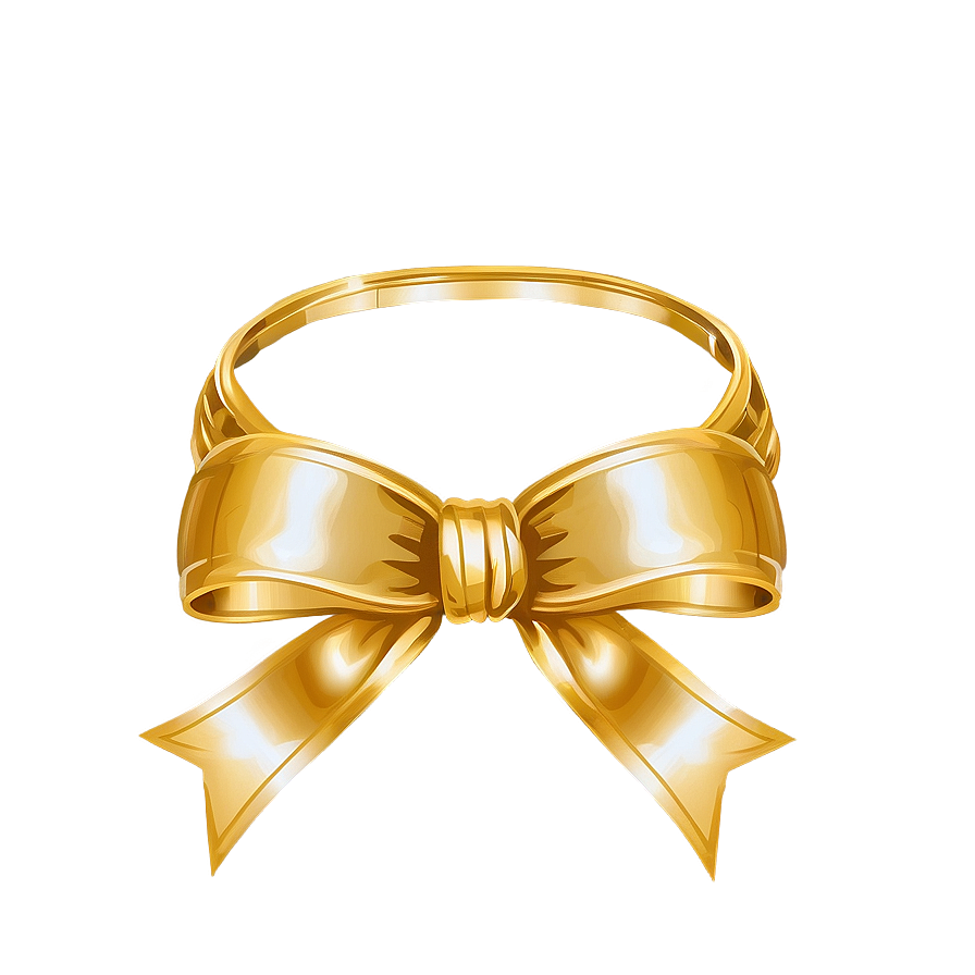 Vintage Gold Bow Png 48 PNG image