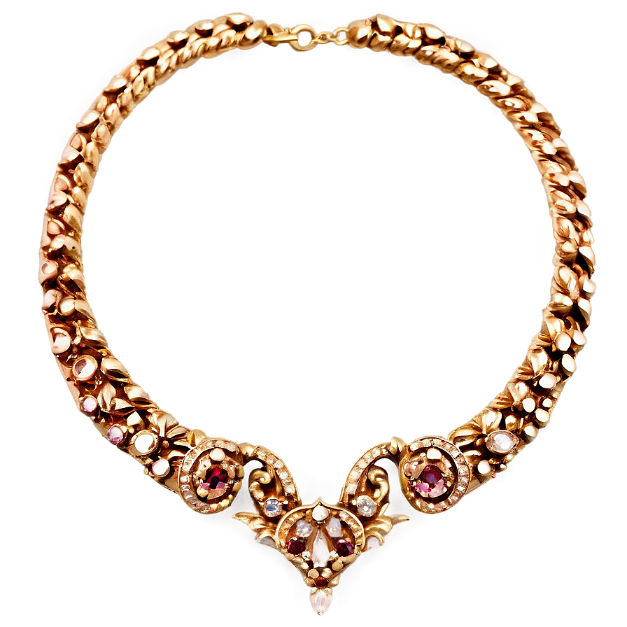 Vintage Gold Necklace Png 78 PNG image