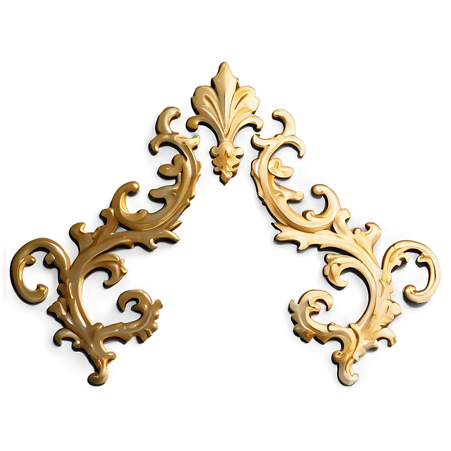 Vintage Gold Trim Detail Png 52 PNG image