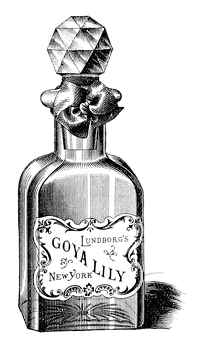 Vintage Goya Lily Perfume Bottle PNG image