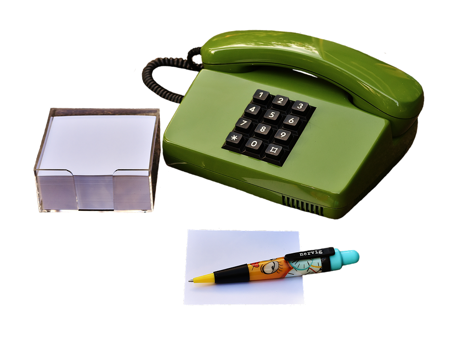 Vintage Green Telephone Office Supplies PNG image