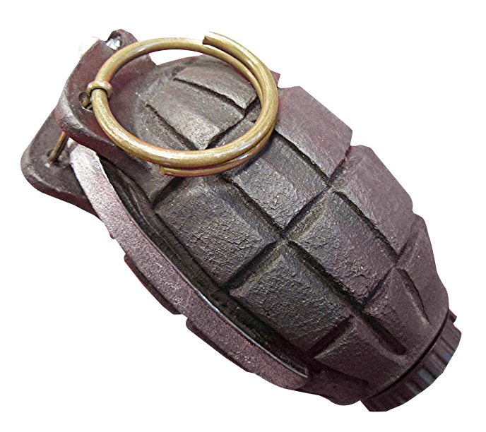 Vintage Grenade Isolated PNG image