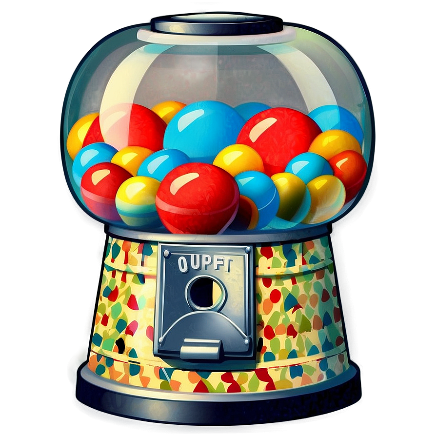 Vintage Gumball Machine Png Jfg PNG image