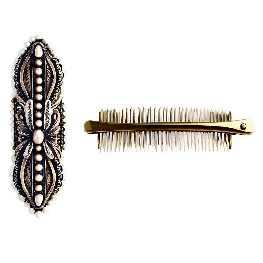 Vintage Hair Clip Design Png 06132024 PNG image