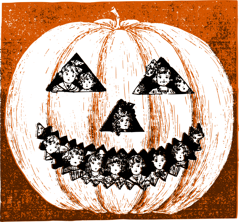 Vintage Halloween Pumpkin Carving PNG image