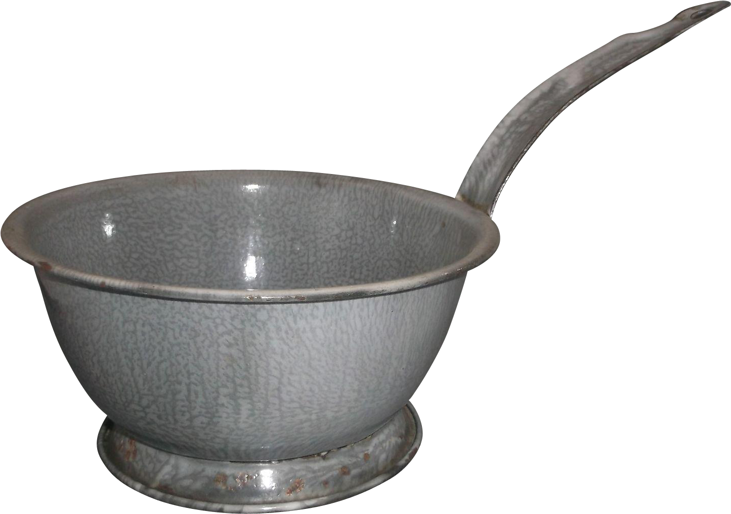 Vintage Hammered Metal Frying Pan PNG image