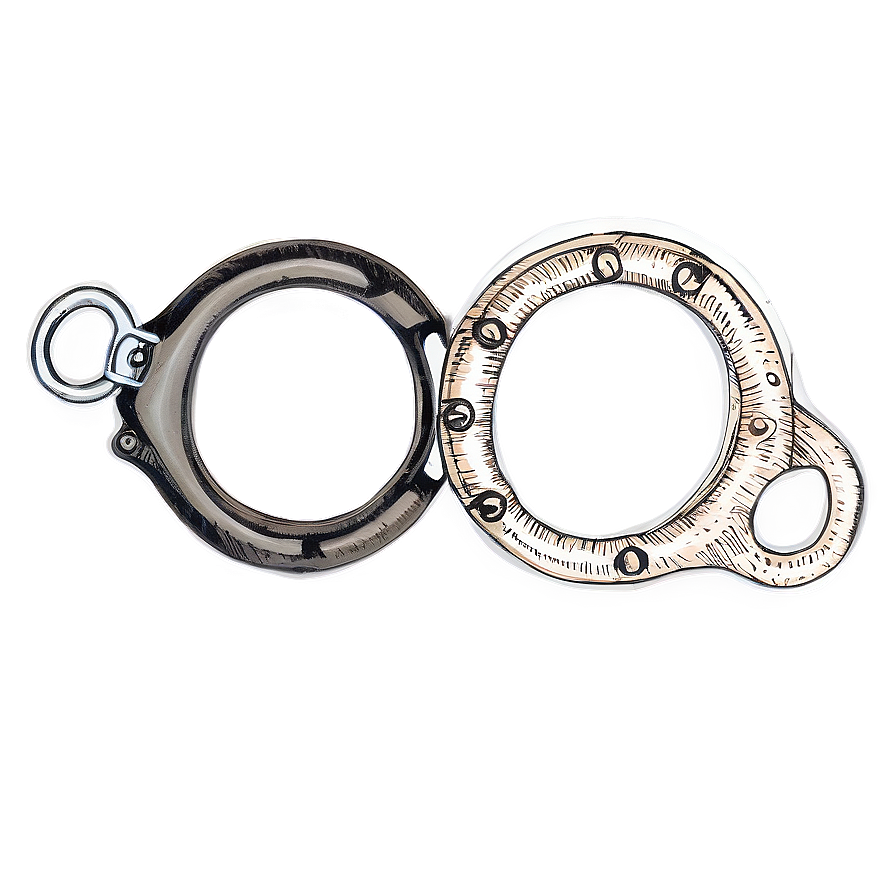 Vintage Handcuffs Drawing Png Qih PNG image