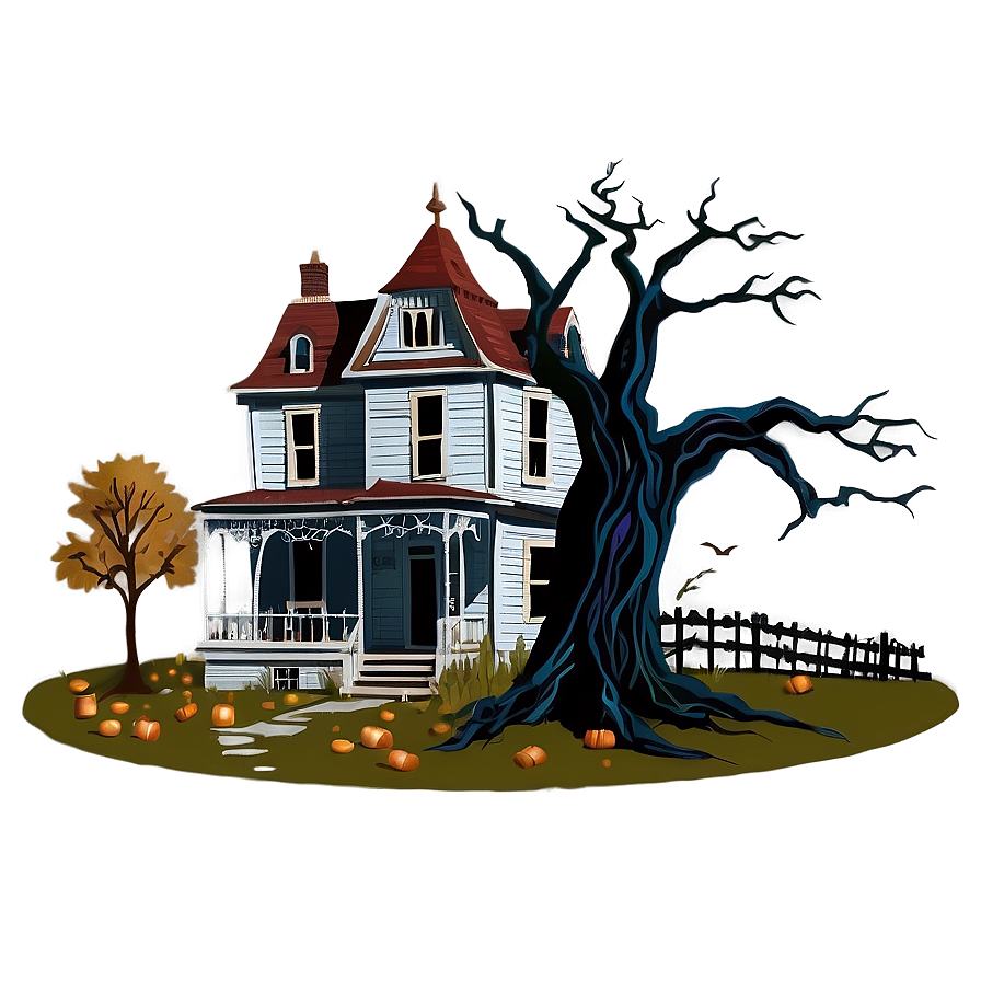 Vintage Haunted House Illustration Png 81 PNG image