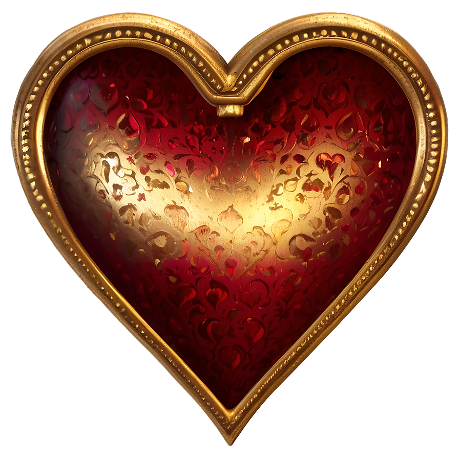 Vintage Heart Clipart Style Png 05252024 PNG image