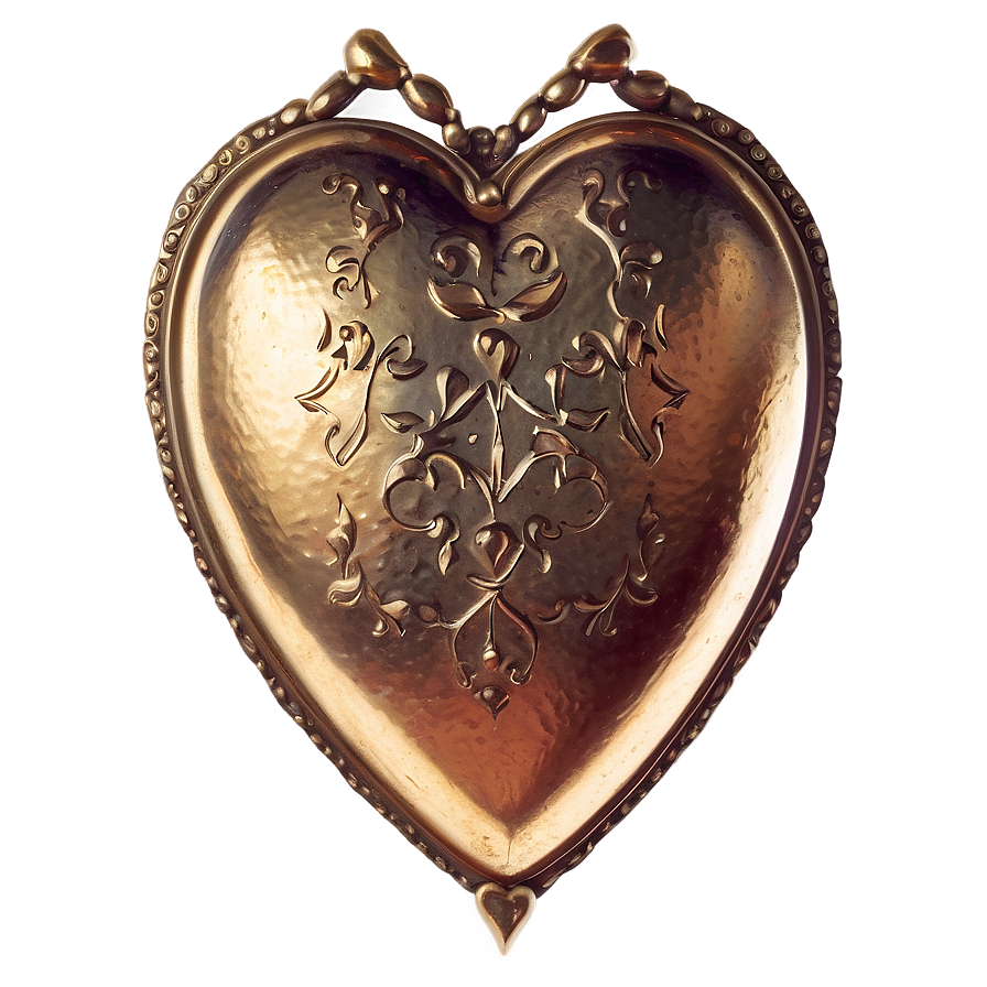 Vintage Heart Emblem Png B PNG image