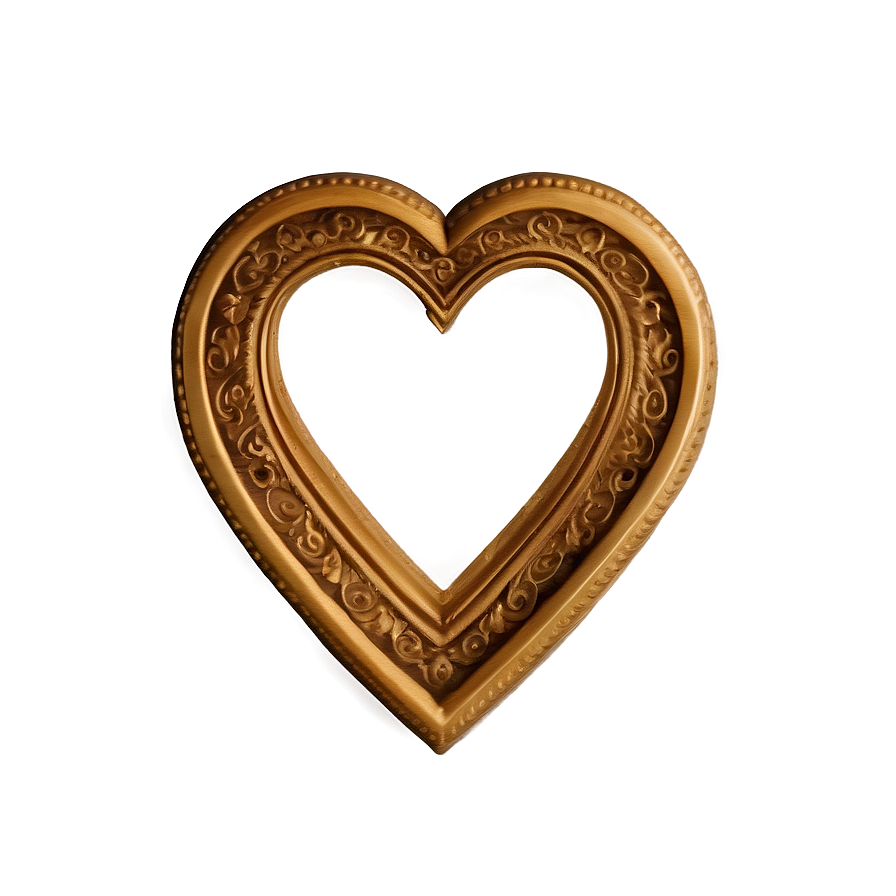 Vintage Heart Frame Png 05252024 PNG image