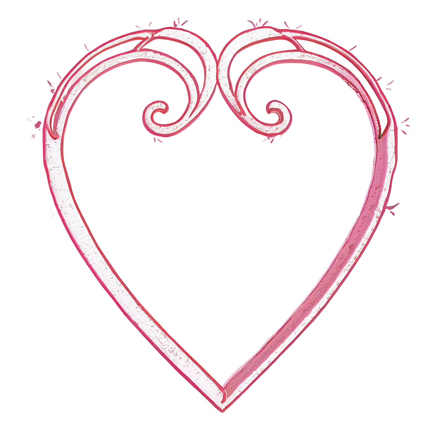 Vintage Heart Outline Png Mbx PNG image