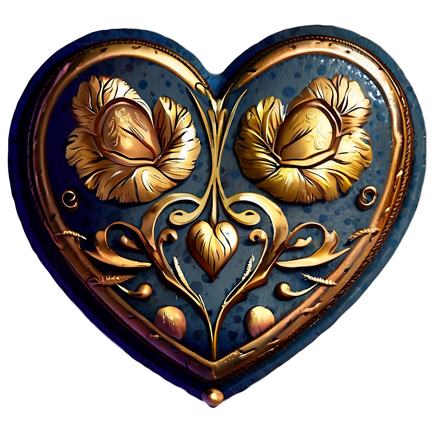 Vintage Heart Vector Png Wrm2 PNG image