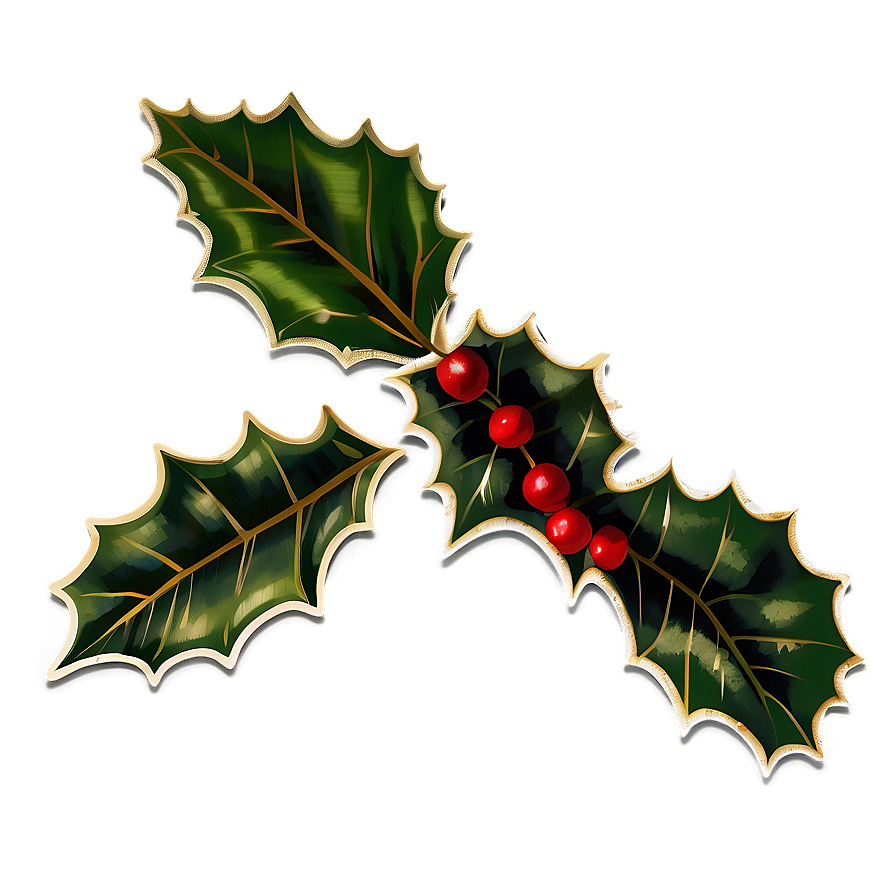 Vintage Holly Png 48 PNG image