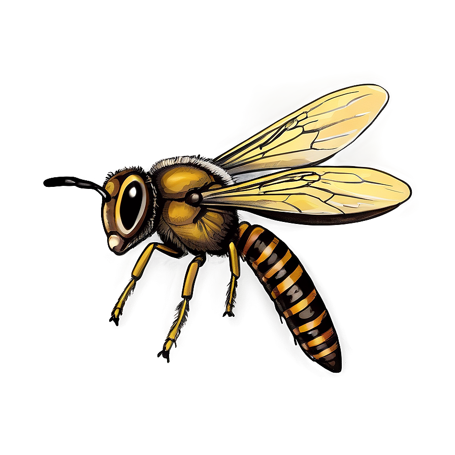 Vintage Hornet Illustration Png Qpy PNG image