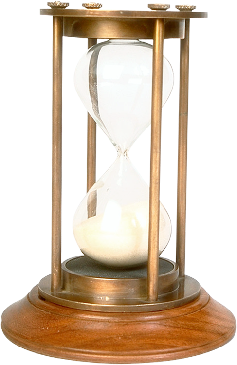 Vintage Hourglass Timepiece PNG image