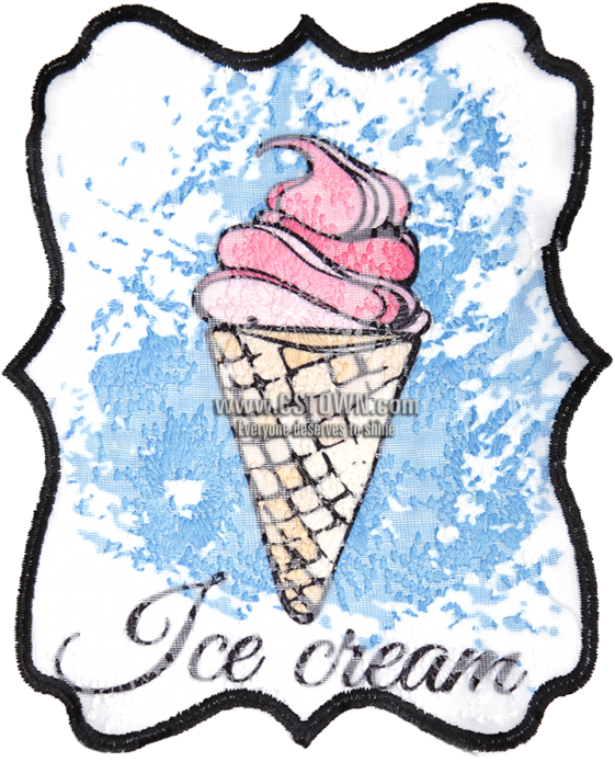 Vintage Ice Cream Patch PNG image