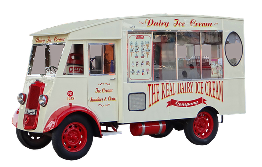 Vintage Ice Cream Truck PNG image