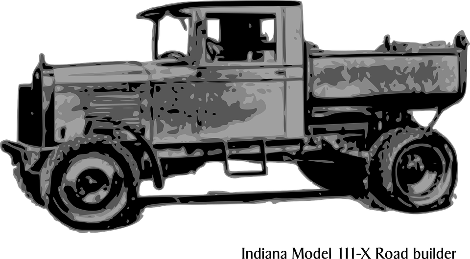 Vintage Indiana Model I I I X Road Builder Truck PNG image