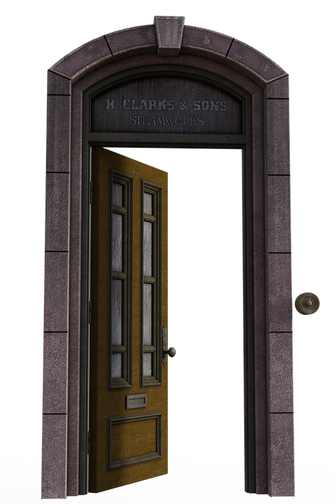 Vintage Industrial Door Entrance PNG image