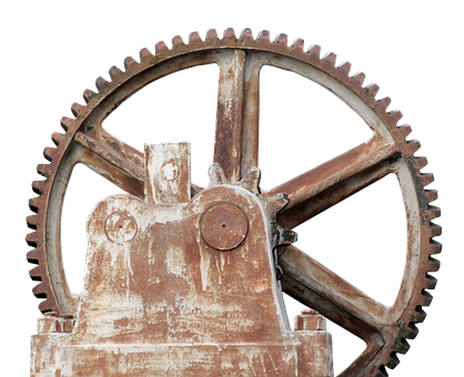 Vintage Industrial Gear Wheel PNG image