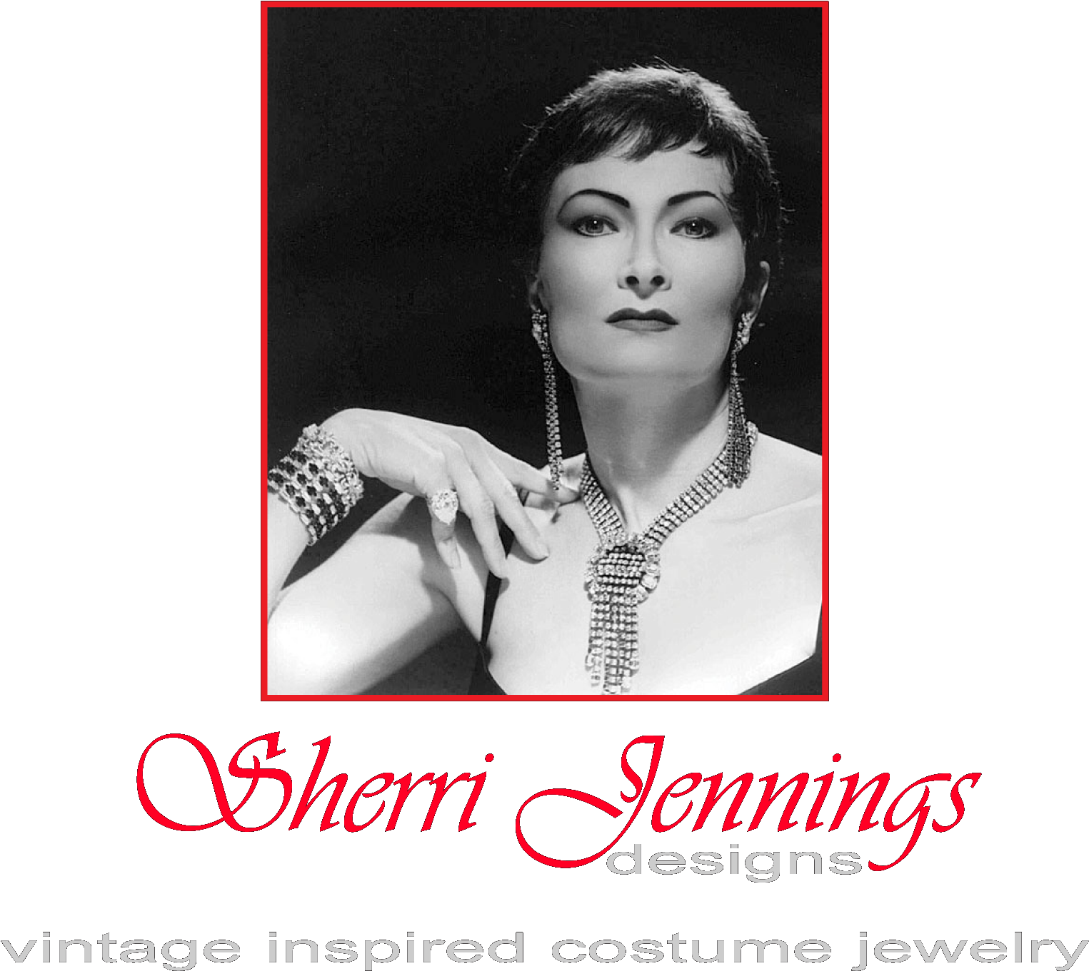 Vintage Inspired Jewelry Ad PNG image