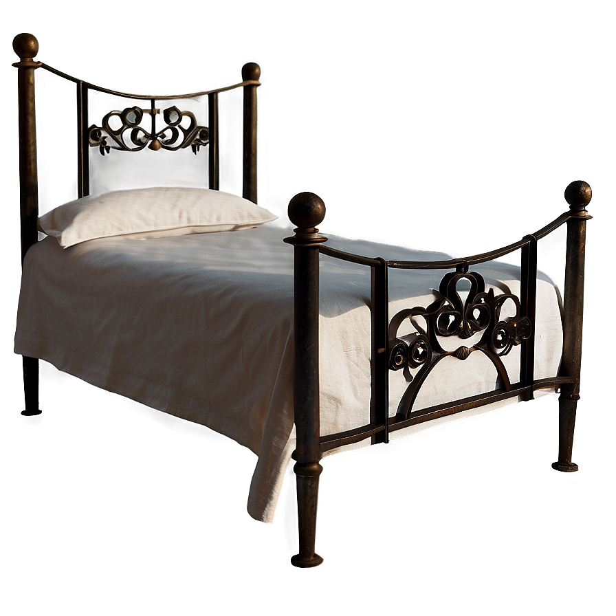 Vintage Iron Bed Png Opf PNG image