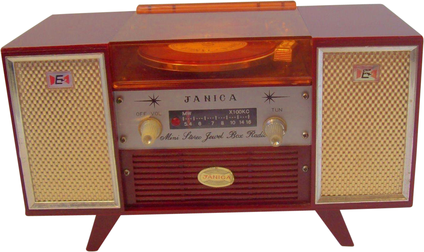 Vintage Janica Stereo Radio PNG image