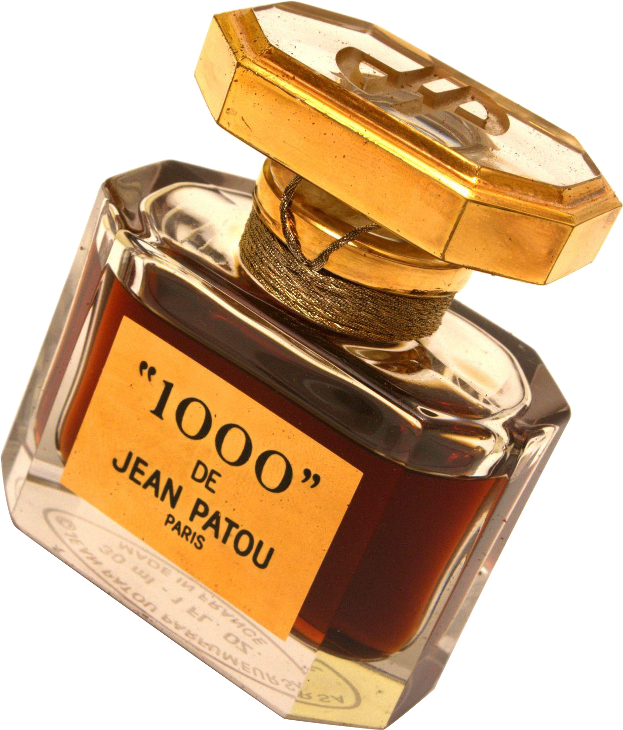 Vintage Jean Patou1000 Perfume Bottle PNG image