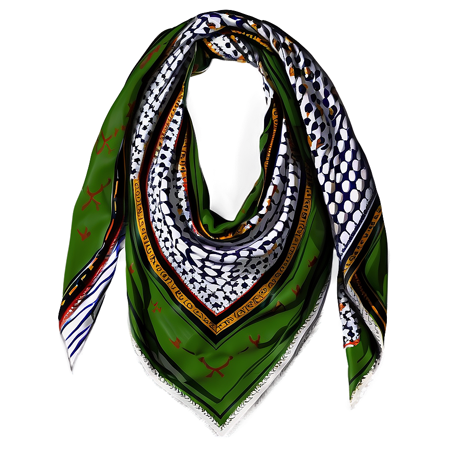 Vintage Keffiyeh Scarf Design Png 90 PNG image