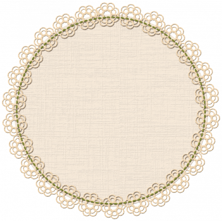 Vintage Lace Circle Border Design PNG image