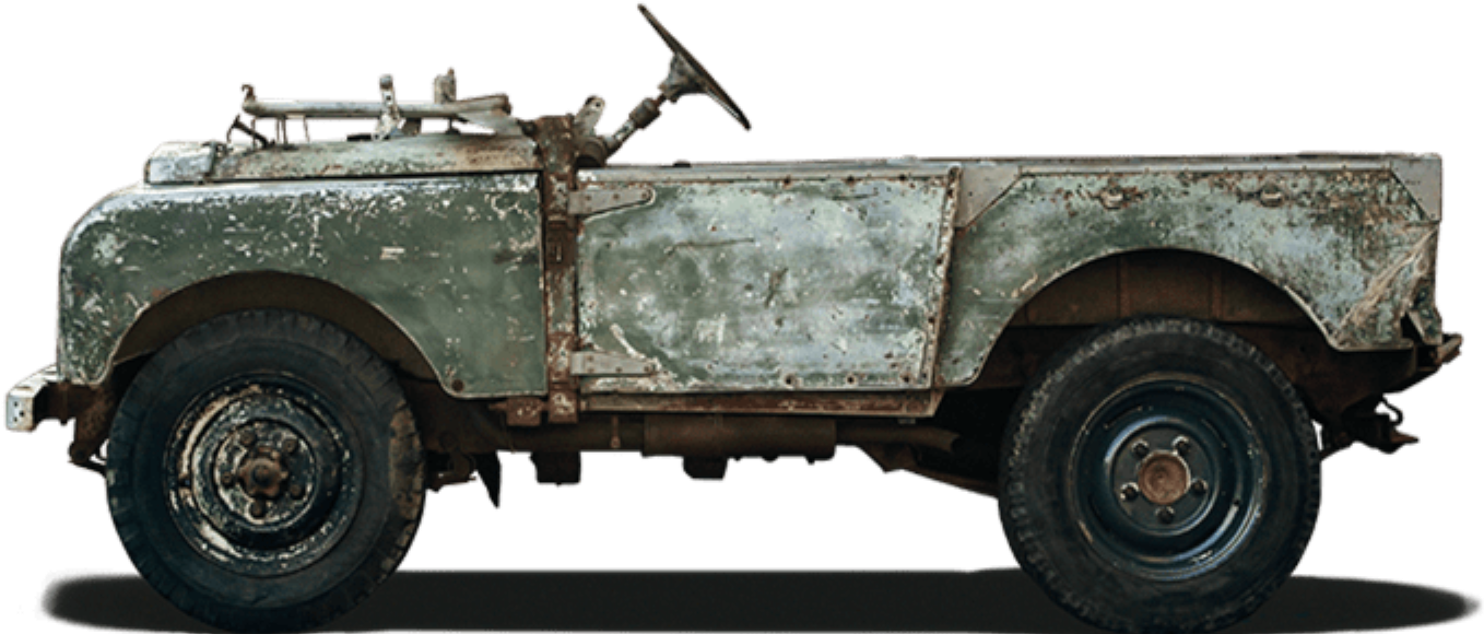 Vintage Land Rover Side View PNG image