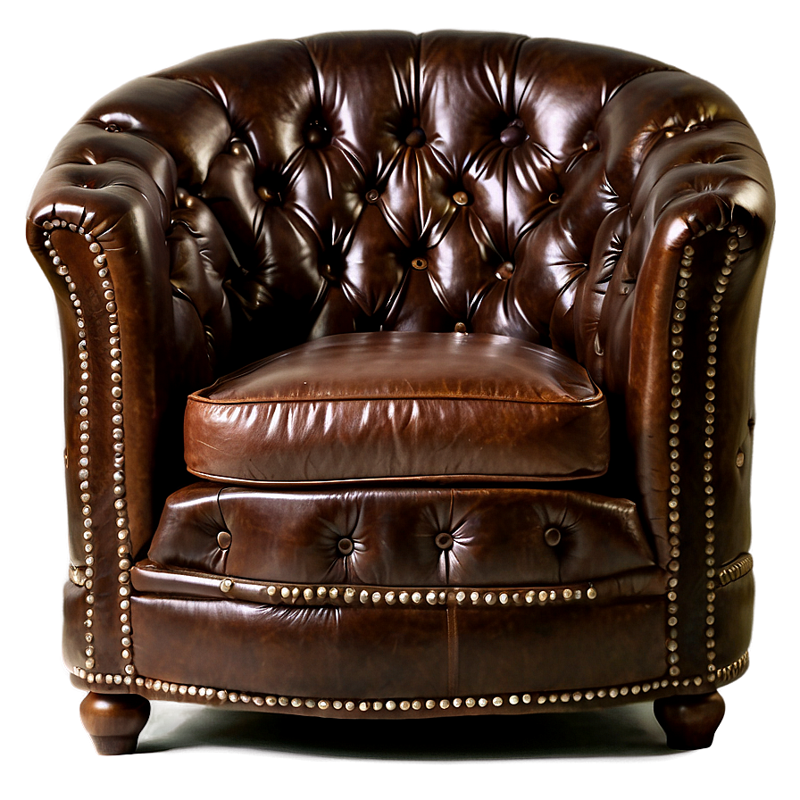 Vintage Leather Armchair Png Wna12 PNG image