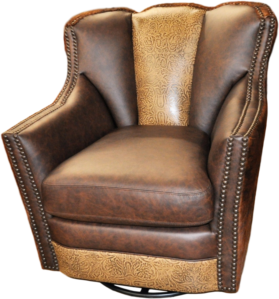 Vintage Leather Club Chair PNG image