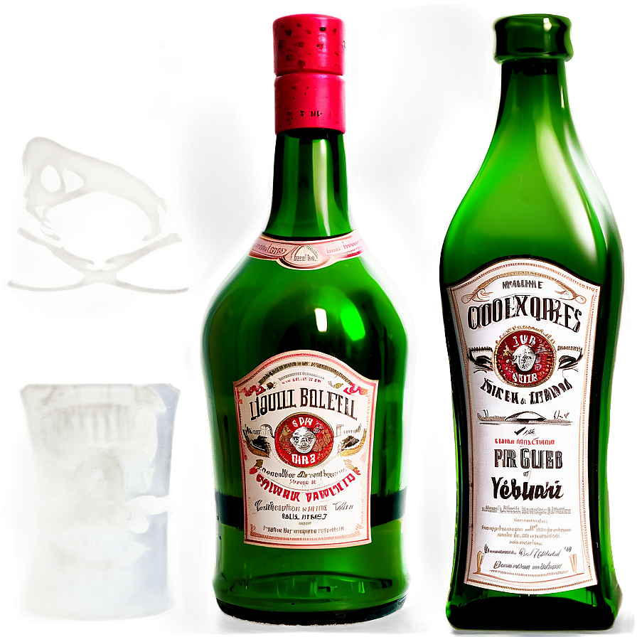 Vintage Liquor Bottle Png Pko PNG image