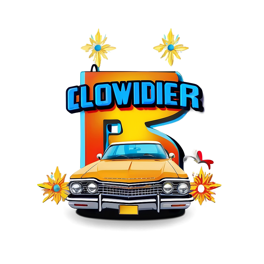 Vintage Lowrider Graphic Png Por PNG image