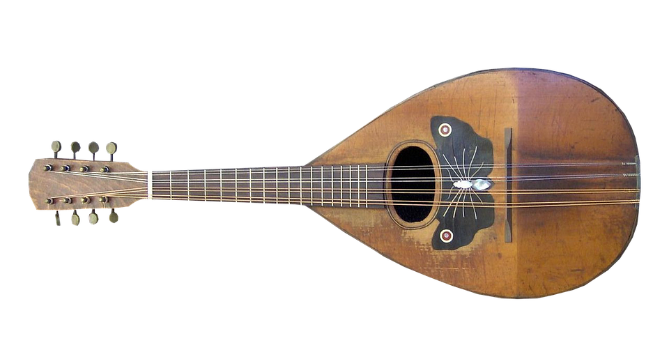 Vintage Mandolin Isolated PNG image