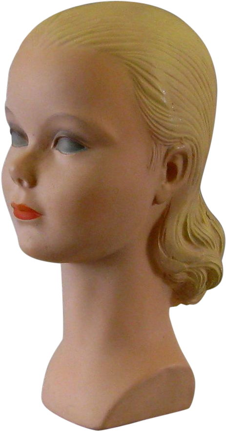 Vintage Mannequin Head Profile PNG image