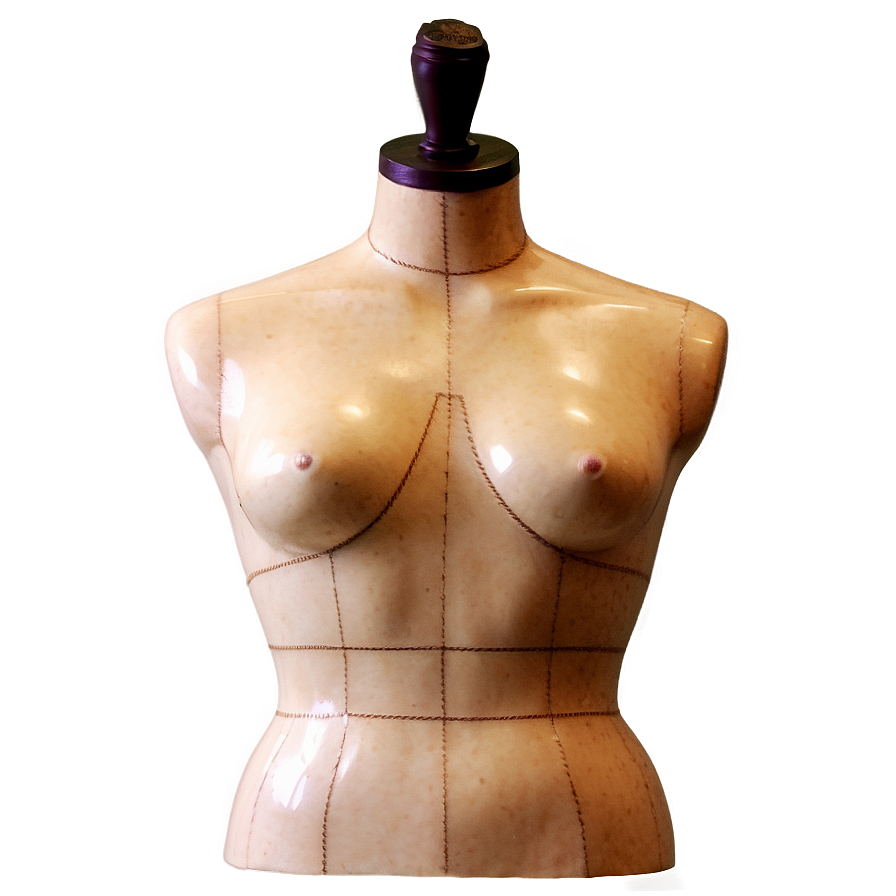 Vintage Mannequin Torso Png Rot PNG image