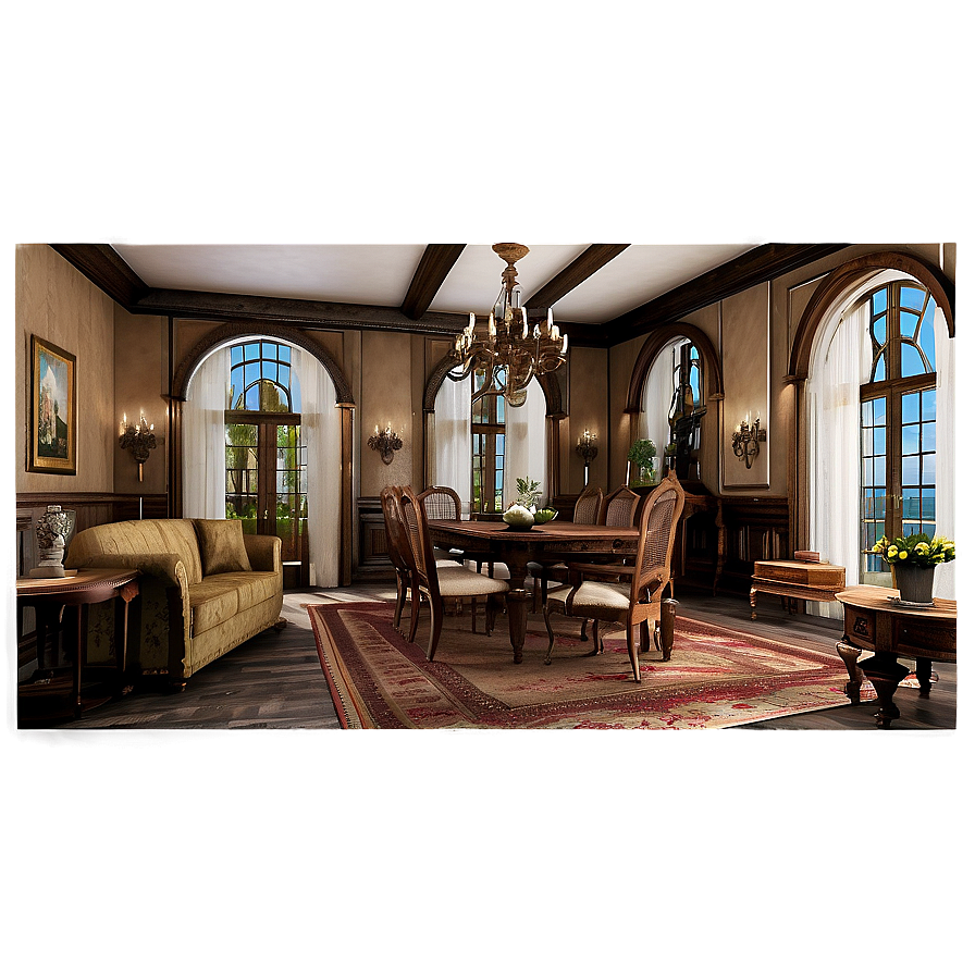 Vintage Mansion Interior Png 05242024 PNG image