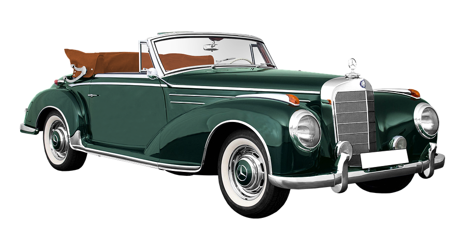 Vintage Mercedes Benz Convertible PNG image