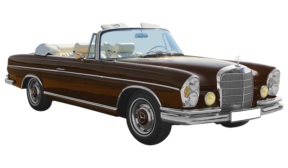 Vintage Mercedes Benz Convertible PNG image