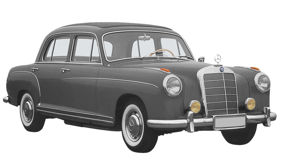 Vintage Mercedes Benz Sedan PNG image