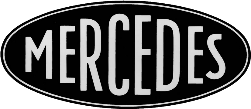 Vintage Mercedes Logo Blackand White PNG image