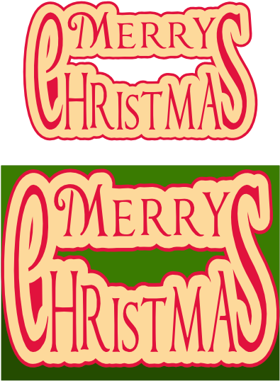 Vintage Merry Christmas Text Variations PNG image