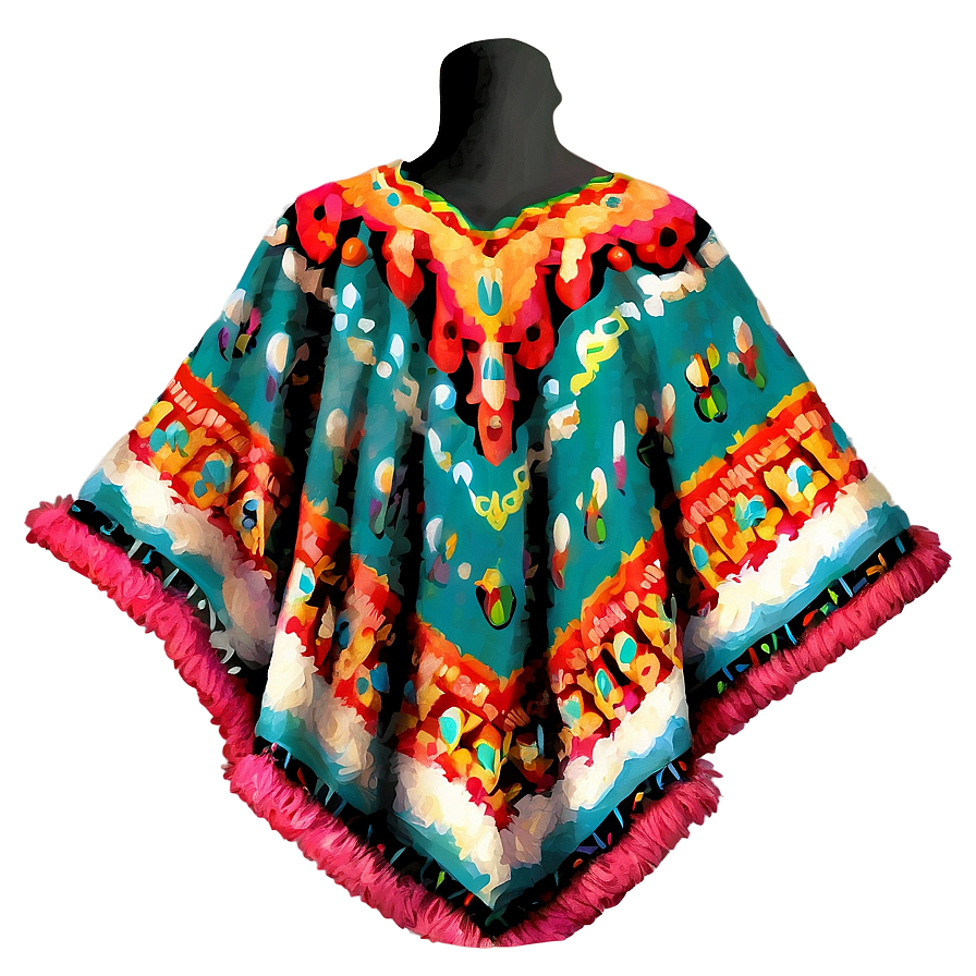 Vintage Mexican Poncho Style Png Pju PNG image