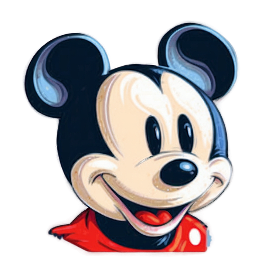 Vintage Mickey Mouse Drawing Png 05032024 PNG image