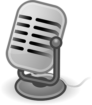 Vintage Microphone Graphic PNG image
