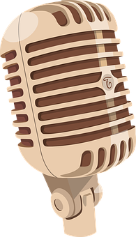 Vintage Microphone Illustration PNG image