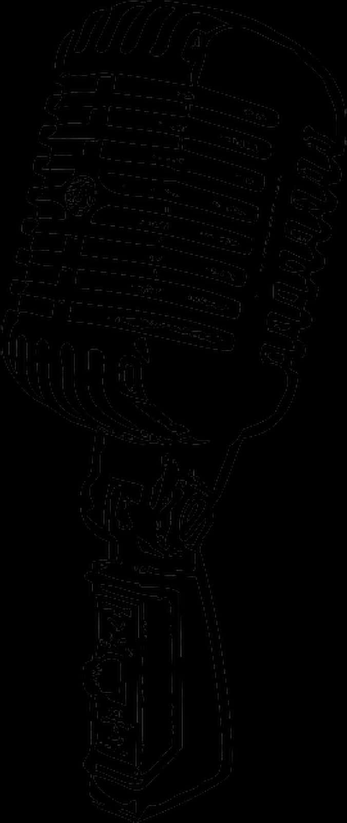 Vintage Microphone Silhouette PNG image